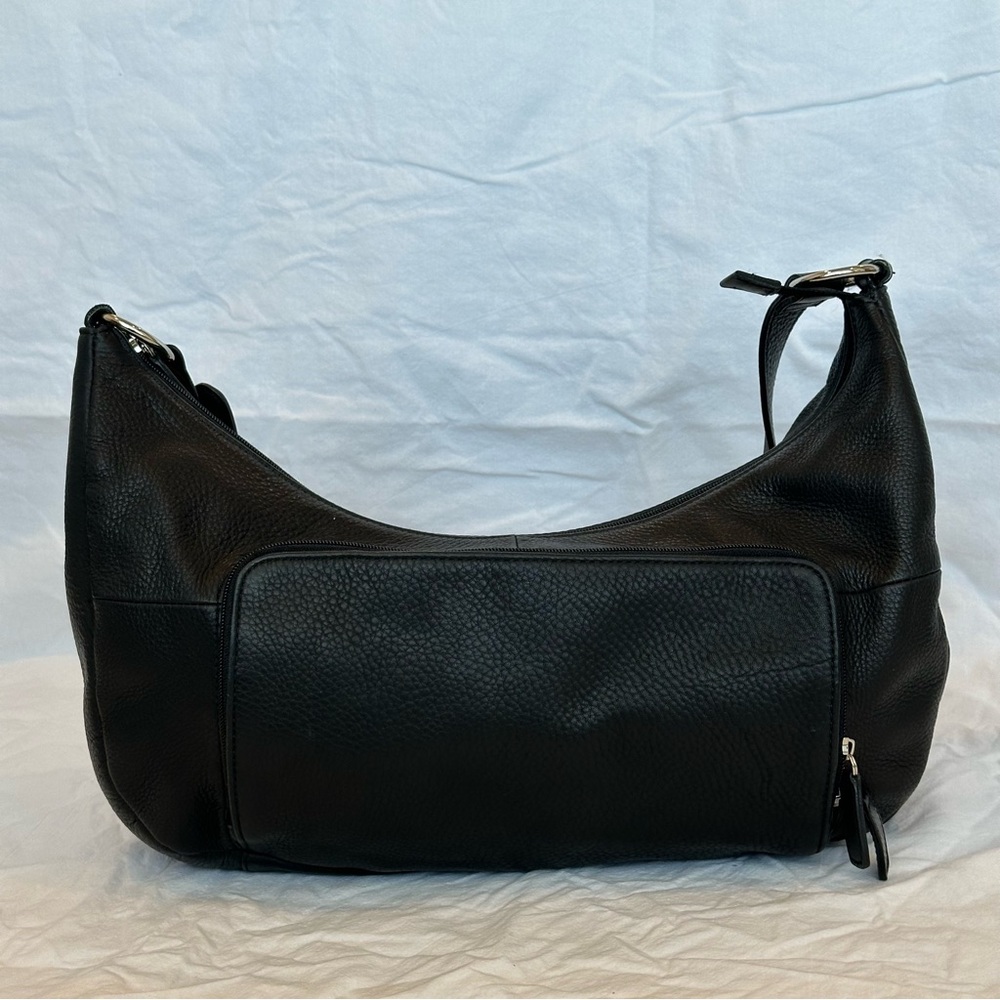 Fossil Black Genuine Leather Shoulder Bag Large & Soft